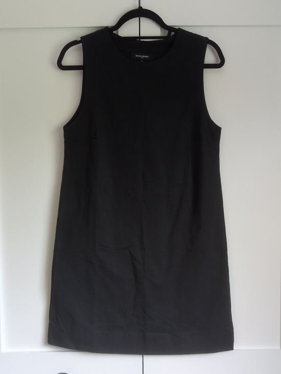 Banana Republic Dresses & Skirts - NWT Banana Republic Black Sleeveless Shift Dress Size S Midi Sheath Career